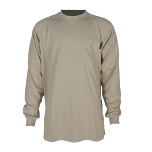 NFPA 2112 CAT 2 Flame Resistant Long Sleeve T shirt FR Henley Shirts Flame Retardant Clothing