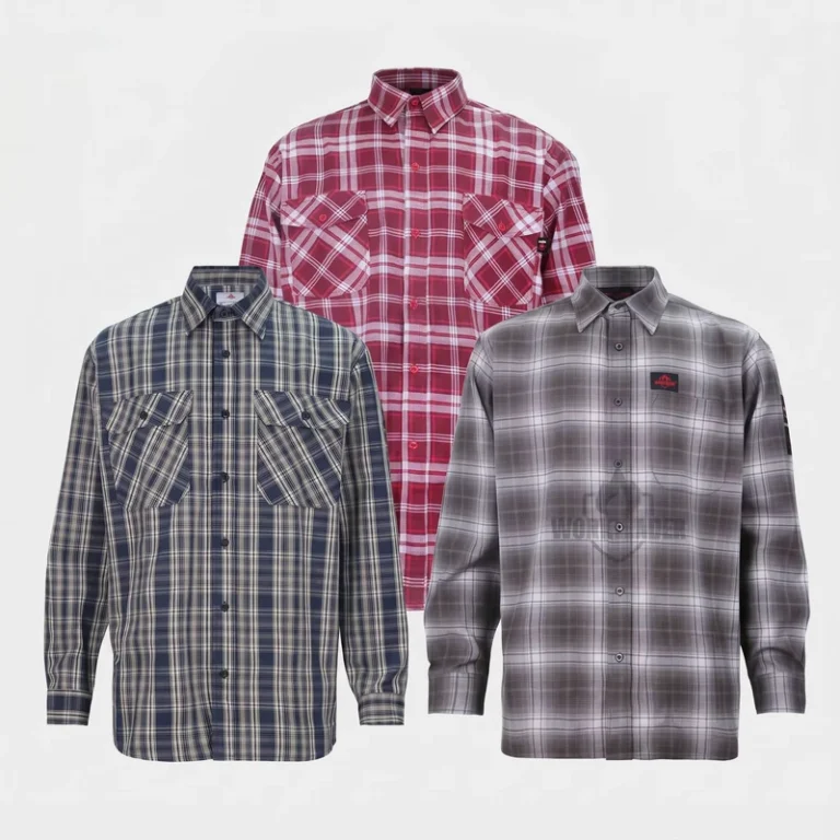 NFPA-2112-CAT2-Breathable-Cotton-FRC-Work-Plaid-Shirts-for-Oil-Gas-Industry-Flame-Retardant-Safety-Clothing