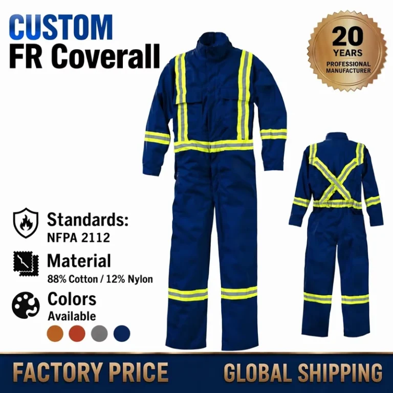 NFPA-2112-FR-Coverall-88-12-Cotton-Nylon-Clothing-X-Back-Canada-Oil-Field-Welding-Construction-Workwear