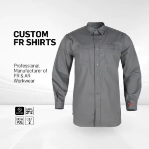 NFPA 2112 Fire Resistant Workwear Safety Clothing Flame Retardant Long Sleeve FR Shirt for Electrical Protection