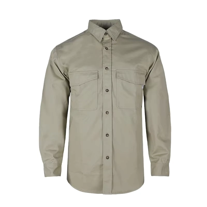 NFPA 2112 Fireproof Shirt Breathable Flame Resistant Welder Fr Work Shirts
