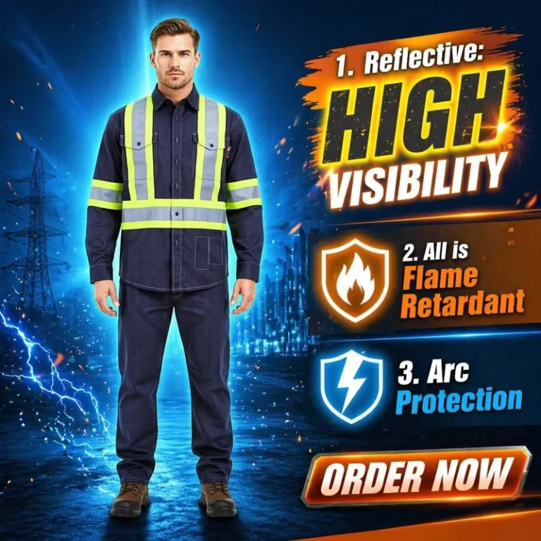 NFPA2112-ASTM-F1506-PPE-Cat-2-ARC-2-Flame-Resistant-FR-Shirts-for-Mining-Oil-Gas-Construction-Workers