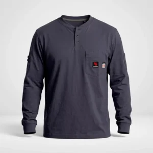 NFPA2112 Arc Rated FR Cotton Work Shirt Flame Resistant Clothing for Construction Oil & Gas