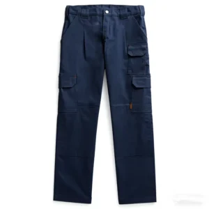NFPA2112 CAT2 FR Pant for Men 100% Cotton Flame Resistant Elastic Waist Work Cargo Pant with Pockets