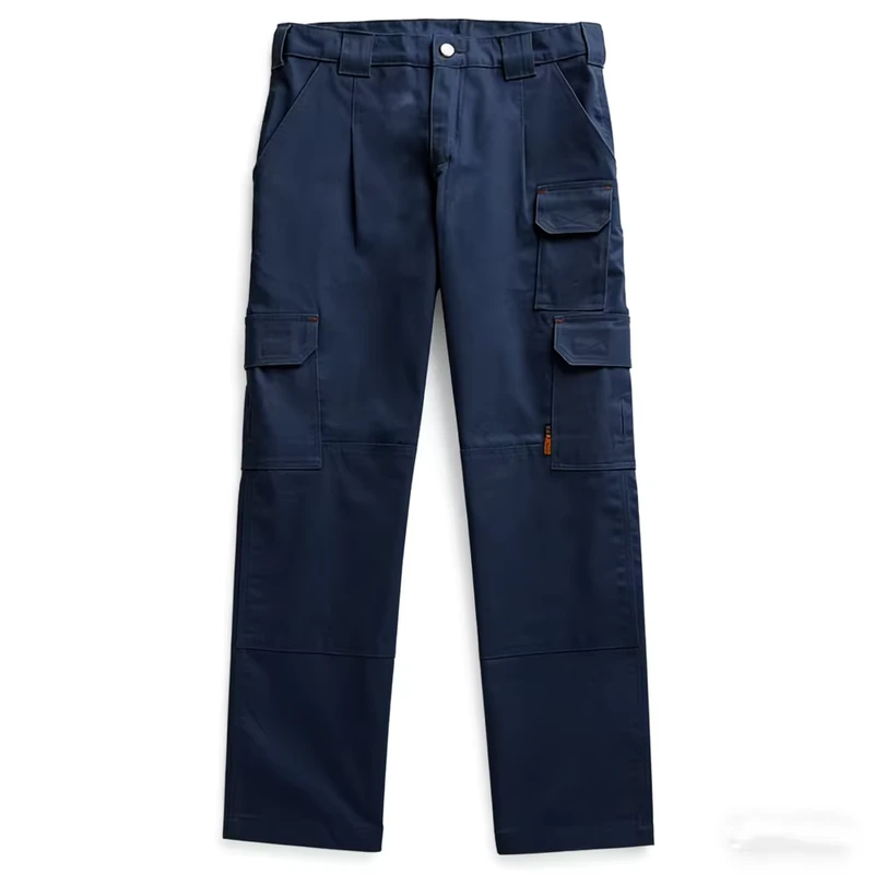 NFPA2112 CAT2 FR Pant for Men 100% Cotton Flame Resistant Elastic Waist Work Cargo Pant with Pockets