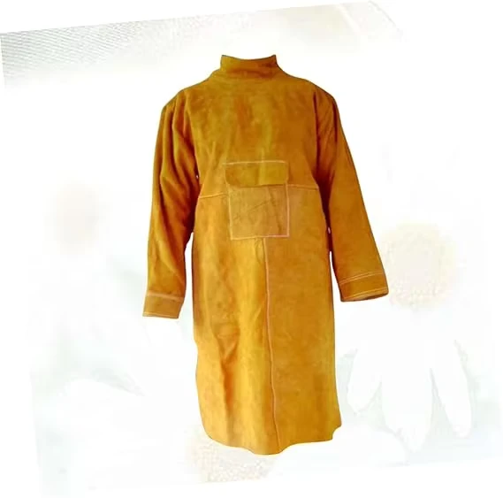 NFPA2112-CAT2-Safety-Protective-Clothing-Long-Welding-Apron-Jacket-Flame-Resistant-Coat-FR-Apron-Cover-Knee-Guard