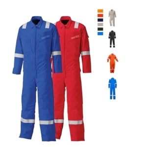 NFPA2112 Certified 260gsm Cotton Welder Coverall Fire Retardant with Reflective Tapes ATPV 9.6 Cal Safety Clothing