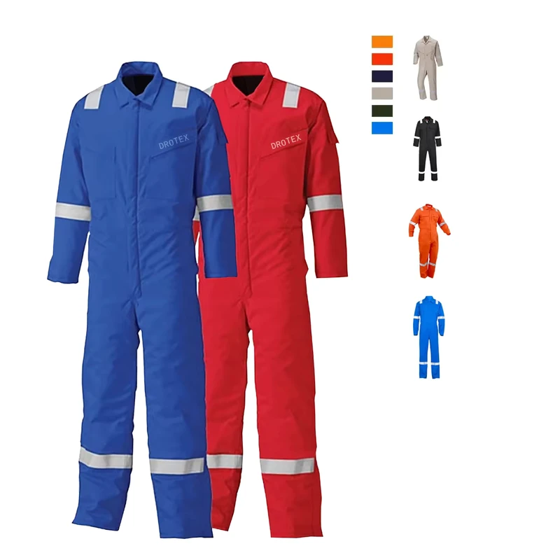 NFPA2112 Certified 260gsm Cotton Welder Coverall Fire Retardant with Reflective Tapes ATPV 9.6 Cal Safety Clothing