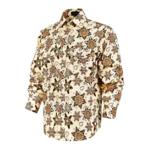 NFPA2112 EN11612 FR Twill Shirts Flame Resistant Cotton ASTM Certified CAT2 Men’s 6.5OZ Snap Closure Paisley Printed Aramid