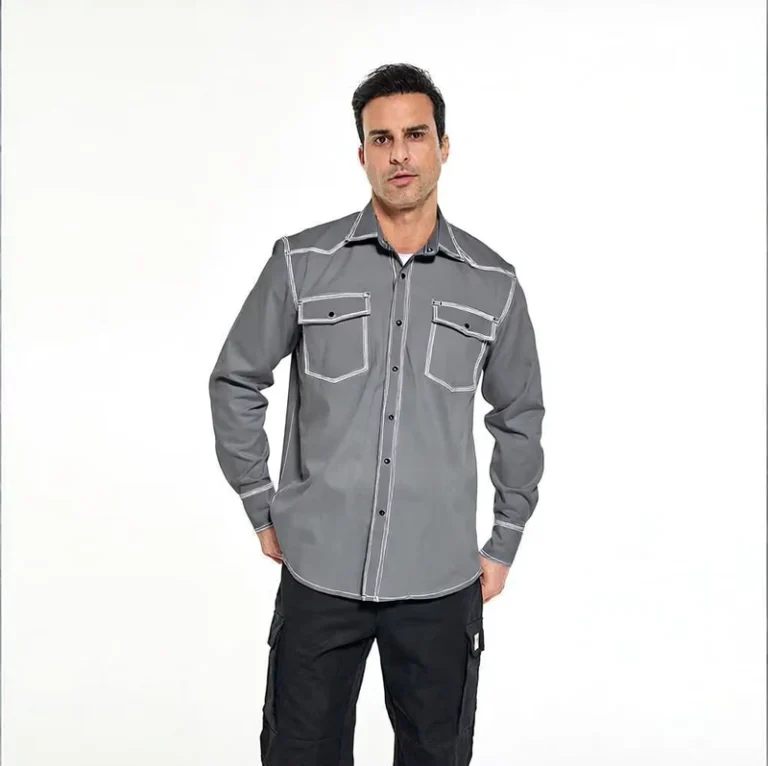 NFPA2112-Flame-Resistant-FR-Shirt-Western-Mens-Long-Sleeve-Shirt-with-Contrast-Reinforced-Stitching-for-Welding