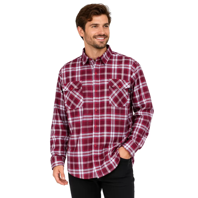 NFPA2112 Flame Retardant Fireproof Clothing Plaid Work Shirt 100% Cotton for Construction Worker Dress