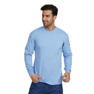 NFPA2112 Long Sleeve FR Cotton Shirt CAT 2 Flame Resistant Clothing Safety Work Clothes Fire Retardant Henley Shirt