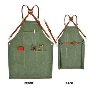 NIU WEI LI Men’s Women’s Stylish Canvas Sleeveless Bib Chef Apron for Kitchen Barbecue Restaurant Cafe Beauty Nail Studio Home