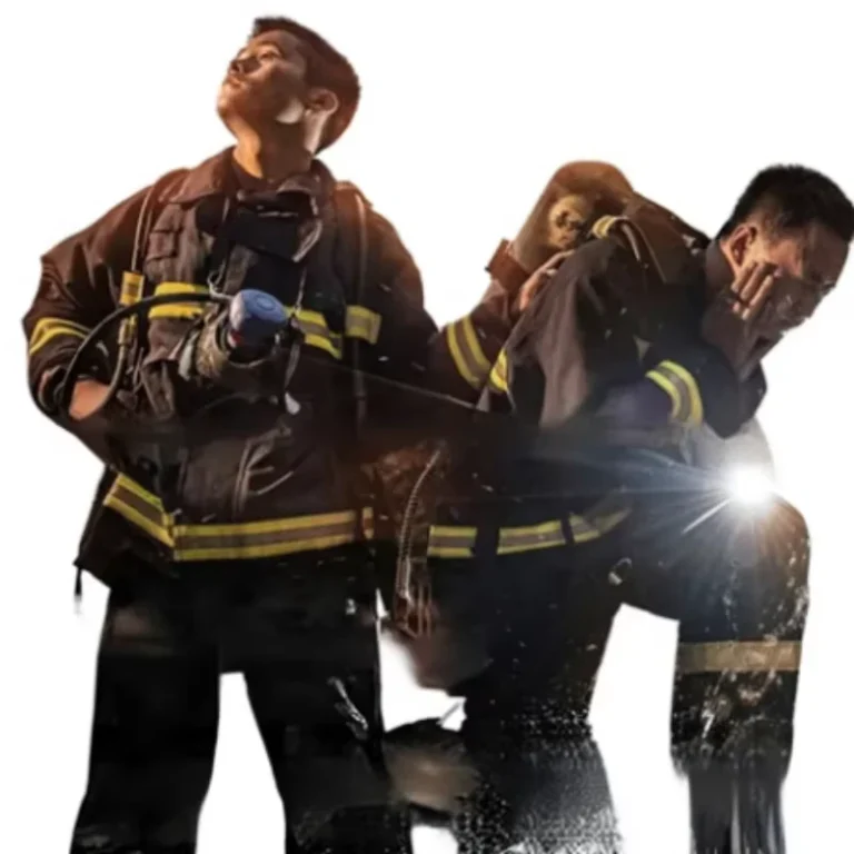 Navy-Blue-Firefighting-Battle-Suit-High-Temperature-Resistant-Fire-Retardant-Heat-Insulation