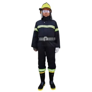 Navy Blue Firefighting Suit 02 Flame-Retardant Protective Clothing