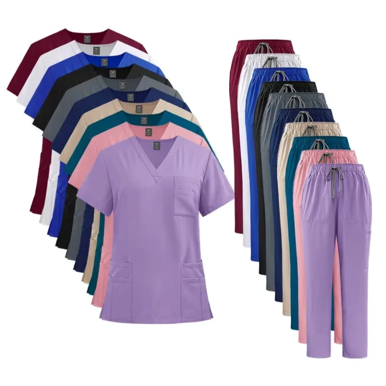Navy-Blue-Quick-Dry-Breathable-Medical-Scrub-Uniform-Set-for-Women-and-Men