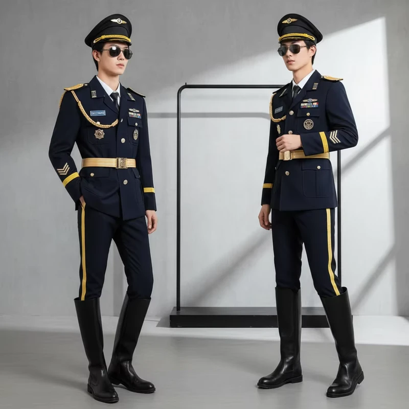 Navy Blue Twill Safety Guard Officers Security Uniforms in Stock for Fast Dispatch Official Security Personnel Clothing