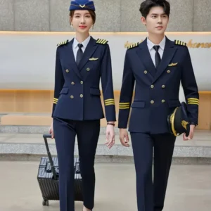 New Aviation Uniform Male Staff Costume Stewardess Costume Clothing Airline Captain Pilot Aviation Workwear Costume