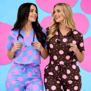 New Design Breathable Full Print Style Custom Printed Pattern Medical Scrubs Set Top Ranking Unisex in 100% Cotton 180GSM