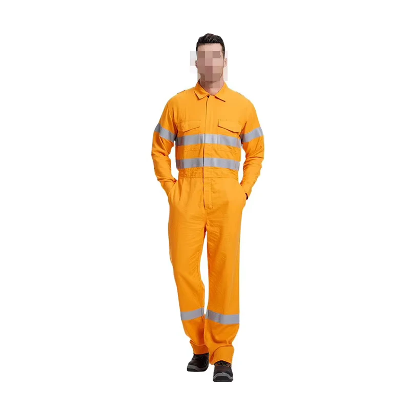 New Design Coverall High Quality Coverall Fire Resistant Flame Retardant 100% FR Cotton & Antistatic Safety Coverall