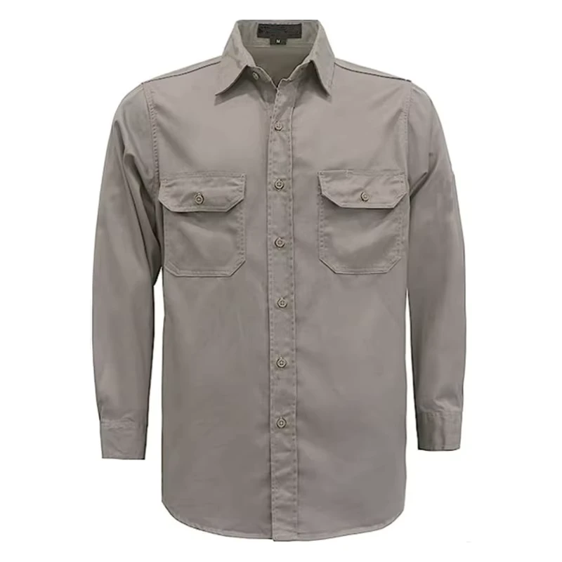 New Design FR Flame Retardant Arc Protective Shirts 6.5OZ Twill CAT2 Fire Proof Shirts