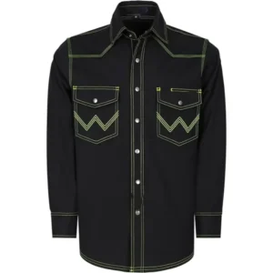 New Design FR Flame Retardant Waterproof 8.5OZ Metal Snap Loose Fit Shirts Arc Flash Safety Fire Proof CAT2