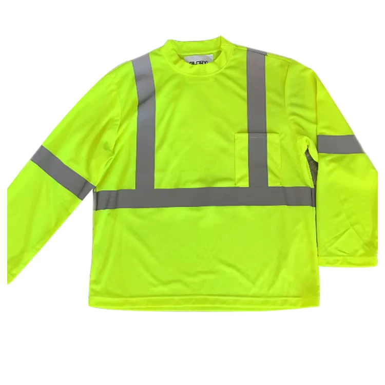 New Design Hi Vis High Quality Reflective Traffic Warning Construction Safety Clothing T Shirt