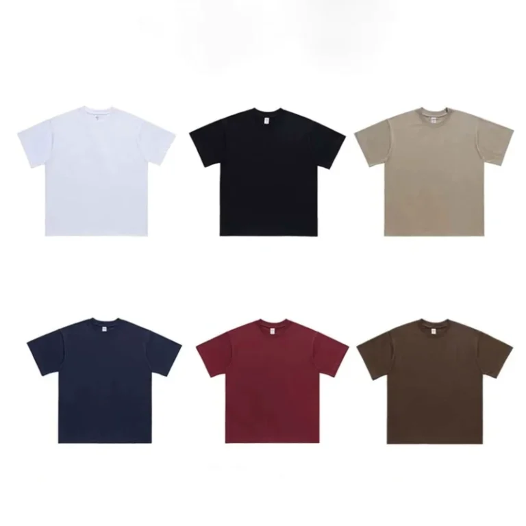 New-Design-Short-Sleeve-Oversized-T-Shirts-220-GMS-Bulk-Cotton-Distressed-Washed-Jersey-Casual-Style-with-Front-Logo