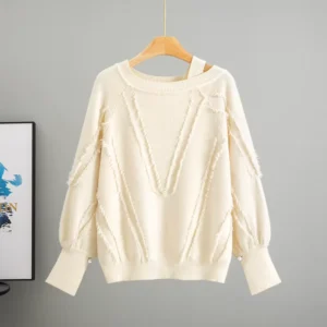 New Fashionable High Quality Casual Loose Long Sleeve Autumn Winter Oversized Knitted Sweater for Women