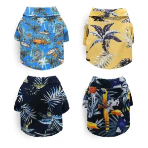 New Hawaiian Style Pet Shirt for Cats Dogs Teddy Bichon Frise Pomeraniansmall Puppies Garfield British Shorthair and Blue Cats