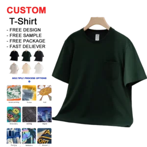 New High Quality Men’s 100% Cotton Knitted Blank Solid Custom Logo Printed T Shirt Breathable Comfortable 230g Anti Shrink