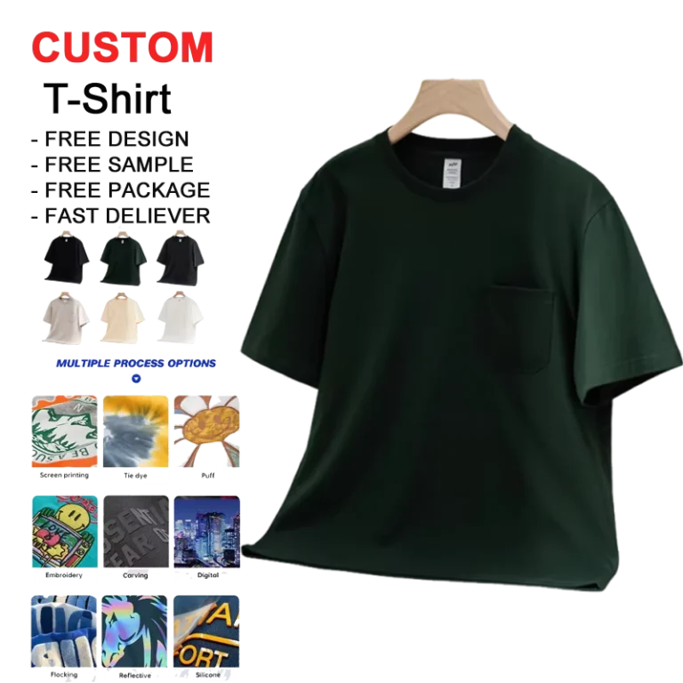 New-High-Quality-Mens-100-Cotton-Knitted-Blank-Solid-Custom-Logo-Printed-T-Shirt-Breathable-Comfortable-230g-Anti-Shrink