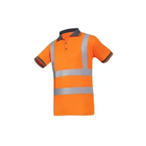 New High Quality Short Sleeve Safety Hi Vis Polo Shirts for Men with Elastic Reflective Strips