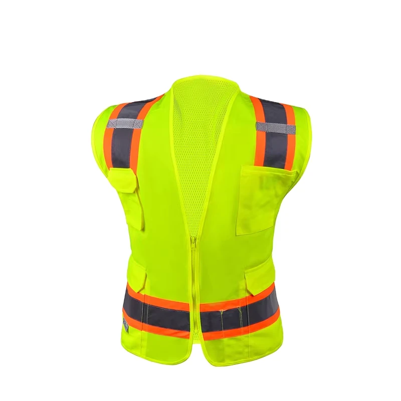 New High Visibility Ladies Traffic Safety Reflective Fluorescent Work Vest