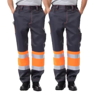 New High Visibility Reflective Safety Men’s Work Trousers Hi Vis Working Cargo Pants