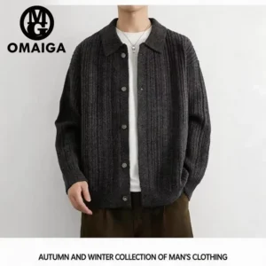 New Korean Light Familiar Style Winter Pullover Sweater Men’s High Quality Wool Nylon Front Logo Loose Casual Breathable Quick