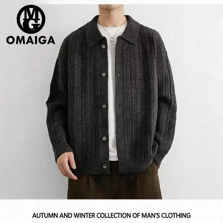 New-Korean-Light-Familiar-Style-Winter-Pullover-Sweater-Mens-High-Quality-Wool-Nylon-Front-Logo-Loose-Casual-Breathable-Quick