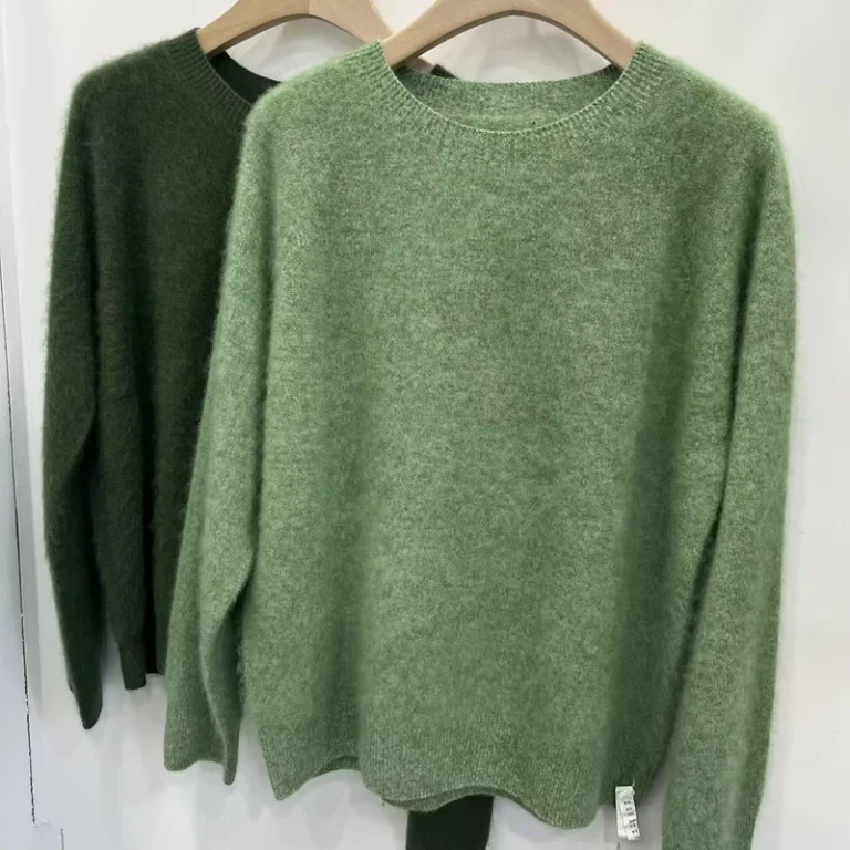 New-Ladies-Vintage-Casual-Knitted-Sweater-5-Cashmere-Crew-Neck-Drop-Shoulder-Breathable-Soft-Warmth-Front-Custom-Winter
