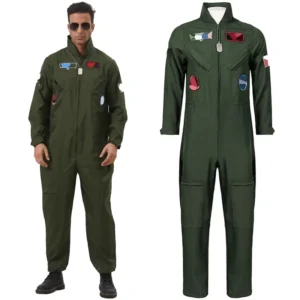 New Men’s Pilot Costume Set Uniform Style Cosplay Outfit for Adults Stage Performance