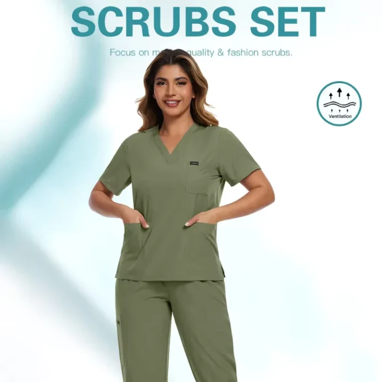 New-Scrub-Suits-Nurse-Beauty-Dental-Salon-Doctor-Hospital-Medical-Scrubs-2-Piece-Scrubs-Dentist-Uniforms-for-Men-Women