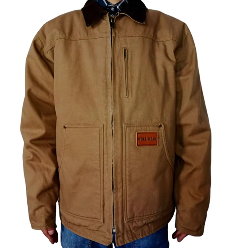 New Style Professional Factory OEM Service Woven Cotton Men's Custom Work Jacket