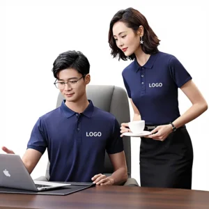New Style Solid Color Lapel Cotton Short Sleeve for Shirt Machine Washable Custom Printed Logo Embroidered Corporate Shirt