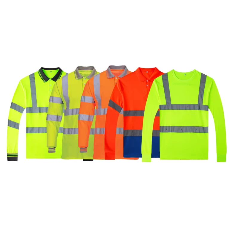 New Styles Workwear T Shirt High Visibility Reflective Safety T Shirt Workwear Construction T shirt Hi Vis Polo Shirt