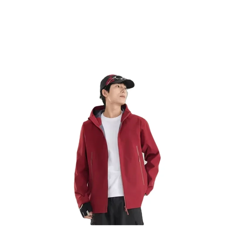 New-Unisex-Winter-Thin-Hardshell-Jacket-Windproof-Waterproof-Stand-Collar-Front-Logo-Mountain-Climbing-Hooded-Outdoor-Gear
