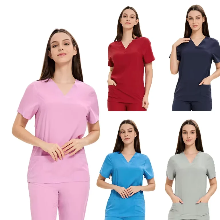 New-Winter-Doctor-Medical-Uniform-Woven-Denim-Nursing-Scrubs-Hospital-Women-Working-HNANG-Spandex-Polyester