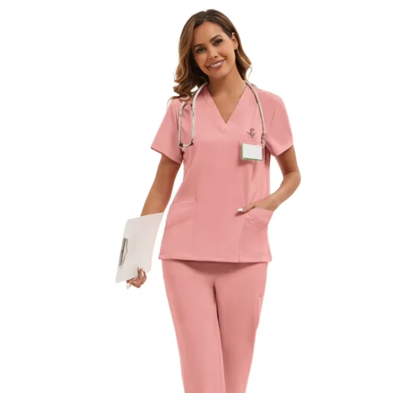 New-Winter-Doctor-Medical-Uniform-Woven-Denim-Nursing-Scrubs-Hospital-Women-Working-HNANG-Spandex-Polyester-In-Stock