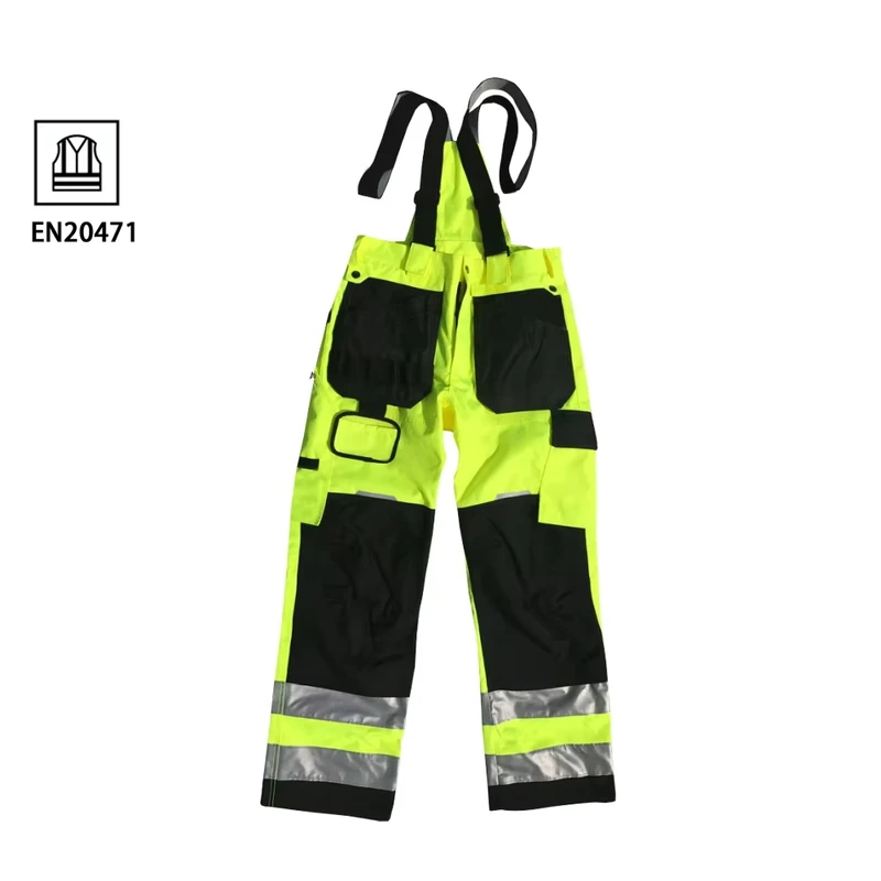 New Workwear Waterproof Mens Work Suit Hi Vis Long Bib Overalls