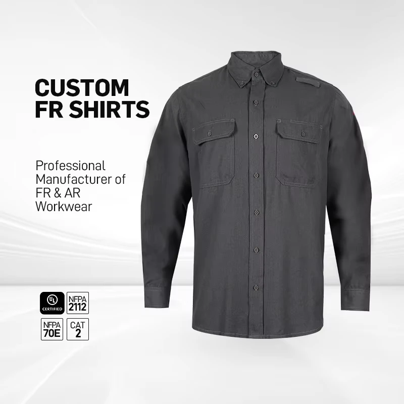 Nfpa 2112 Fire Resistant Clothingr Mechanic Workwear Industrial Construction Work Shirt for Welding