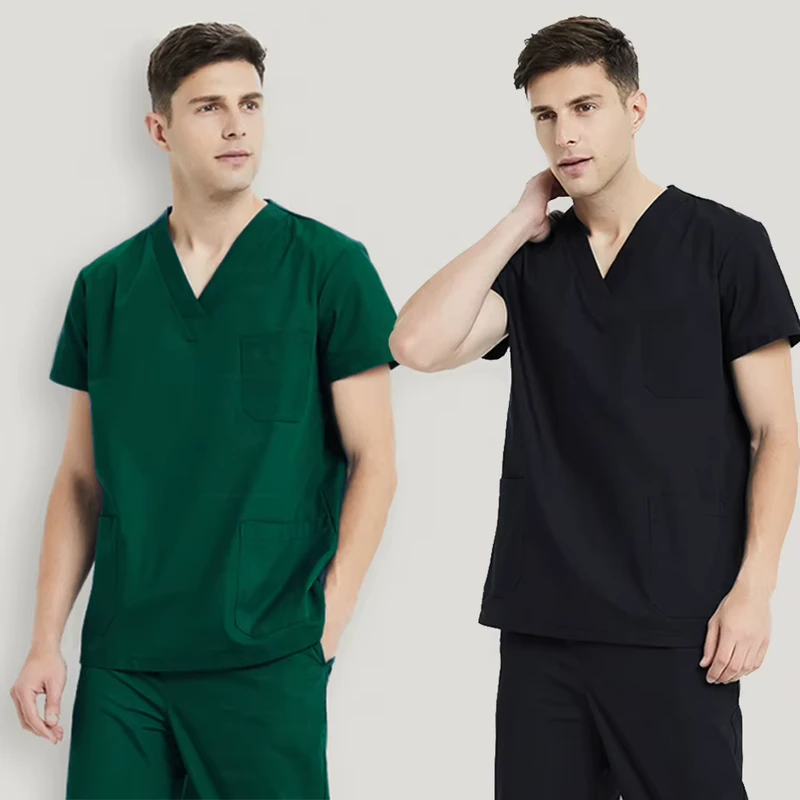 Niaahinn Custom Medical Scrubs Uniform Medical Scrubs Sets Woven Nurse Scrubs Uniform Set