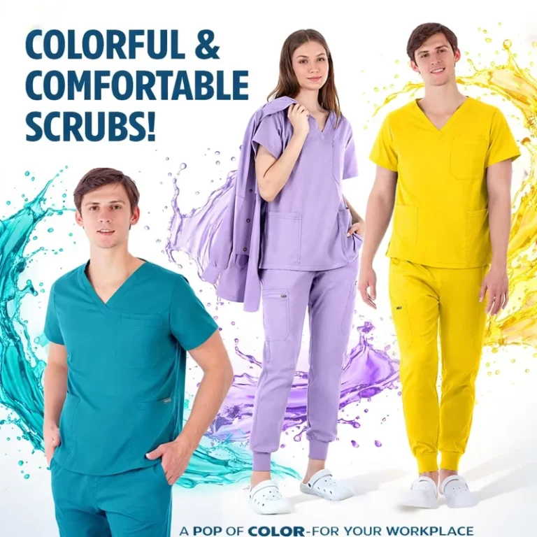 Niaahinn-Unisex-Scrub-Purple-Premium-Worsted-Fabric-Breathable-Pocket-Scrub-Ensemble-Nurse-Approved-Comfort-Hospital